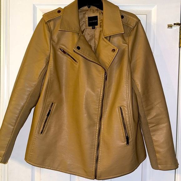 Lane Bryant Tan Zip Up Jacket - Picture 2 of 8
